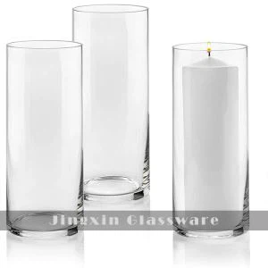 Hoge kwaliteit super helder glazen cilinder bloemenvaas